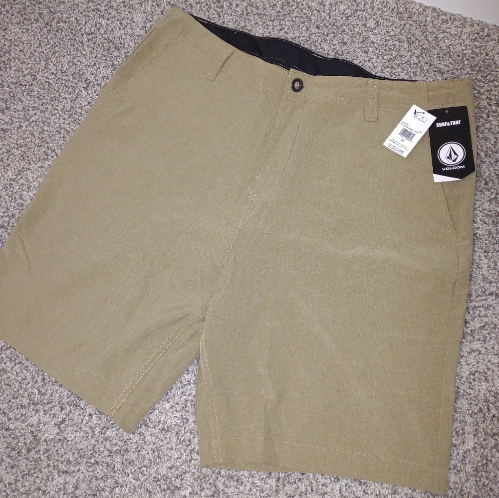 Volcom Tan Kerosene Hybrid Shorts